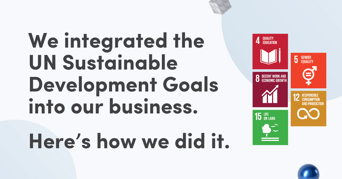 How We Integrated The UN SDGs Into Our Business