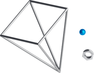 3D pyramid accent